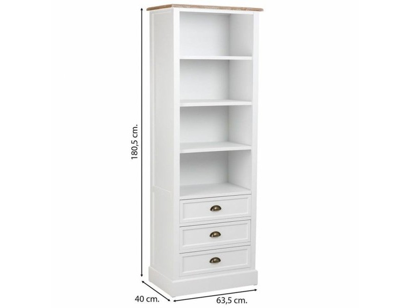 Лавица Alexandra House Living Бял Кафяв Цинкова Сплав Дървен MDF 40 x 180 x 63 cm