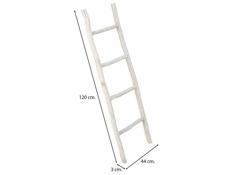Лавица Alexandra House Living Бял Дърво от пауловния 3 x 120 x 44 cm Стълба