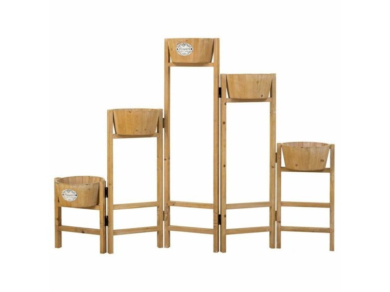 Поставка за Саксия Alexandra House Living Кафяв Дърво от пауловния 20 x 90 x 124 cm