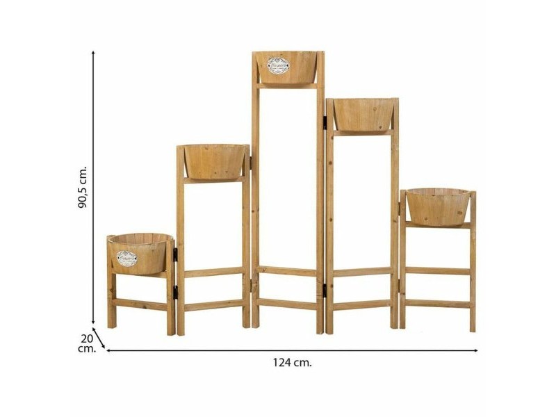 Поставка за Саксия Alexandra House Living Кафяв Дърво от пауловния 20 x 90 x 124 cm