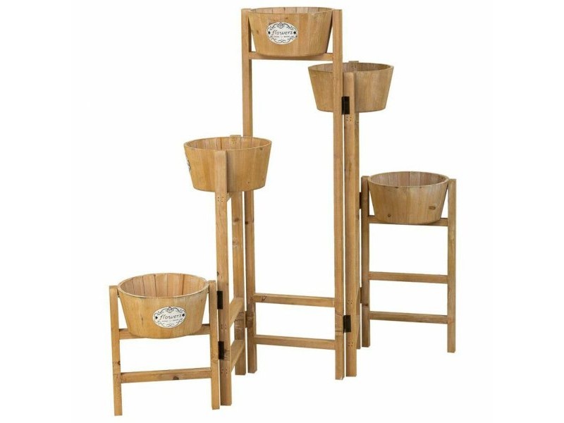 Поставка за Саксия Alexandra House Living Кафяв Дърво от пауловния 20 x 90 x 124 cm