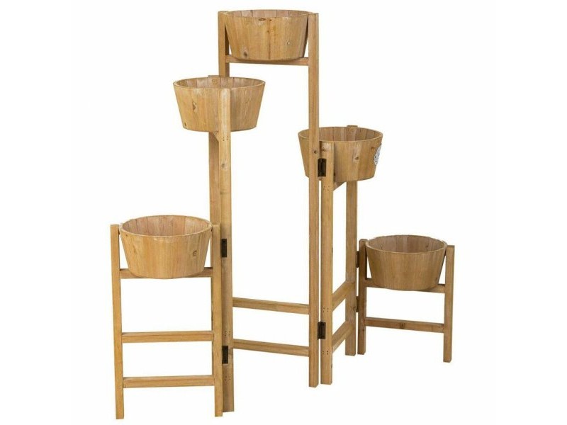 Поставка за Саксия Alexandra House Living Кафяв Дърво от пауловния 20 x 90 x 124 cm