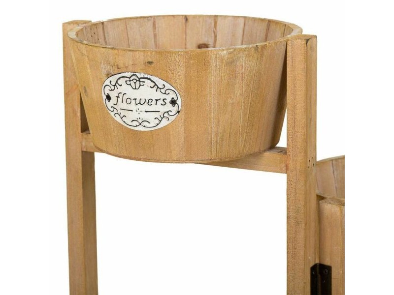 Поставка за Саксия Alexandra House Living Кафяв Дърво от пауловния 20 x 90 x 124 cm