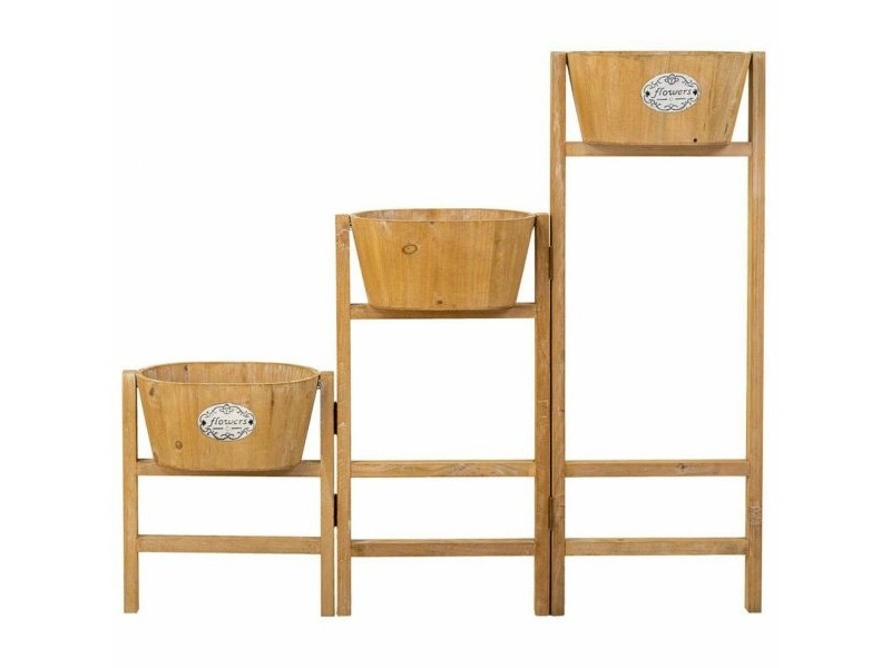Поставка за Саксия Alexandra House Living Кафяв Дърво от пауловния 18 x 79 x 89 cm