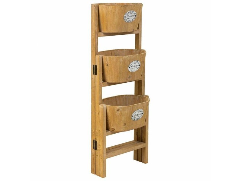 Поставка за Саксия Alexandra House Living Кафяв Дърво от пауловния 18 x 79 x 89 cm