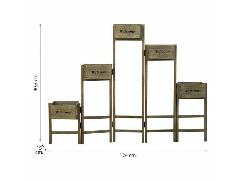 Поставка за Саксия Alexandra House Living Кафяв Дърво от пауловния 15 x 90 x 124 cm