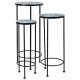 Поставка за Саксия Alexandra House Living Черен Желязо Плочка 30 x 68 x 30 cm 3 Части