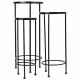 Поставка за Саксия Alexandra House Living Черен Желязо Плочка 30 x 68 x 30 cm 3 Части