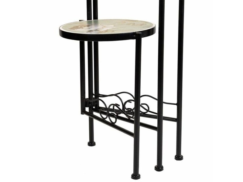 Поставка за Саксия Alexandra House Living Черен Желязо Плочка 30 x 68 x 30 cm