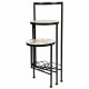 Поставка за Саксия Alexandra House Living Черен Желязо Плочка 30 x 68 x 30 cm