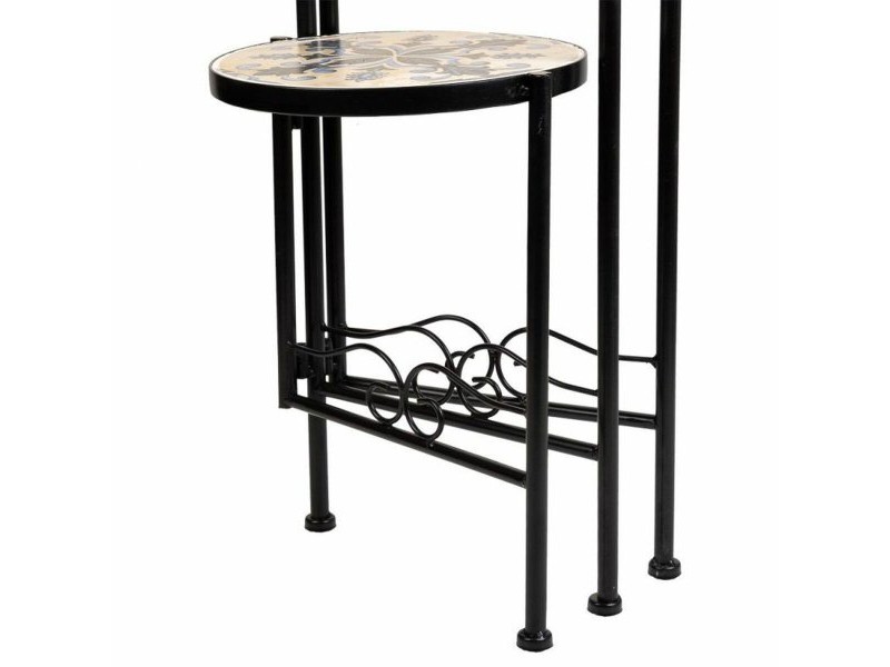 Поставка за Саксия Alexandra House Living Черен Желязо Плочка 30 x 68 x 30 cm