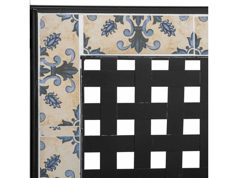 Пейка Alexandra House Living Черен Желязо Плочка 50 x 88 x 110 cm