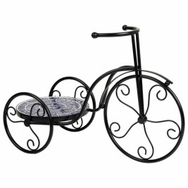 Поставка за Саксия Alexandra House Living Черен Желязо Плочка Колело 23 x 36 x 53 cm
