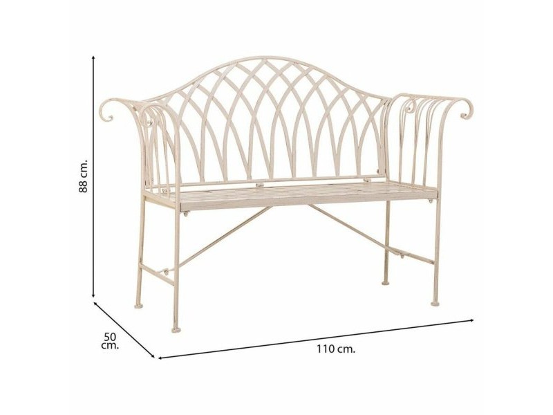 Пейка Alexandra House Living Бял Желязо 50 x 88 x 110 cm