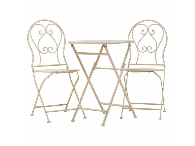 Комплект от маса с 2 стола Alexandra House Living Бял 60 x 75 x 60 cm Комплект от маса с 2 стола Alexandra House Living Бял 60 x 75 x 60 cm