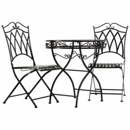Комплект от маса с 2 стола Alexandra House Living Черен 60 x 75 x 60 cm