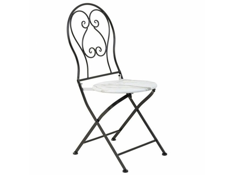 Комплект от маса с 2 стола Alexandra House Living Бял Черен 60 x 75 x 60 cm