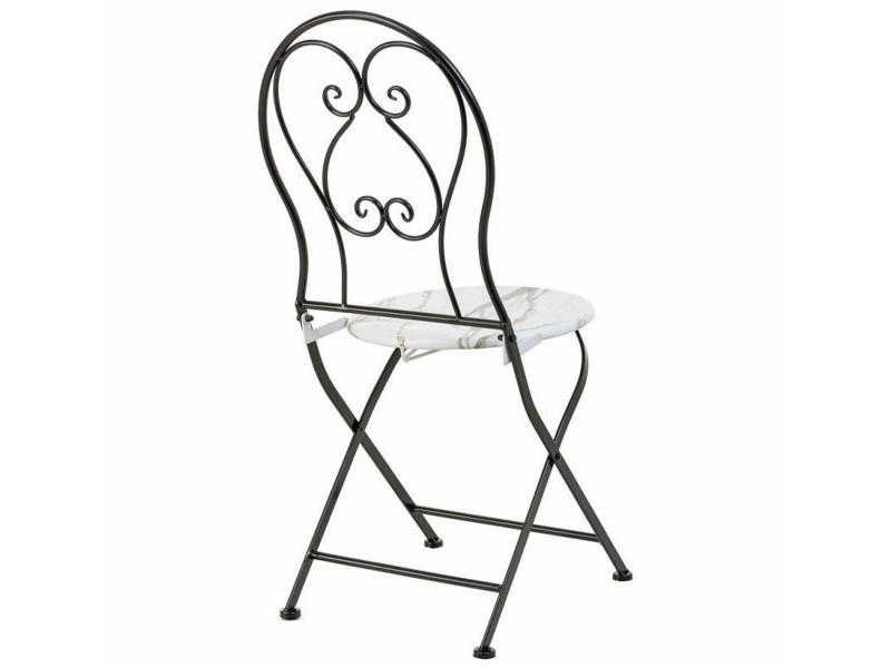 Комплект от маса с 2 стола Alexandra House Living Бял Черен 60 x 75 x 60 cm