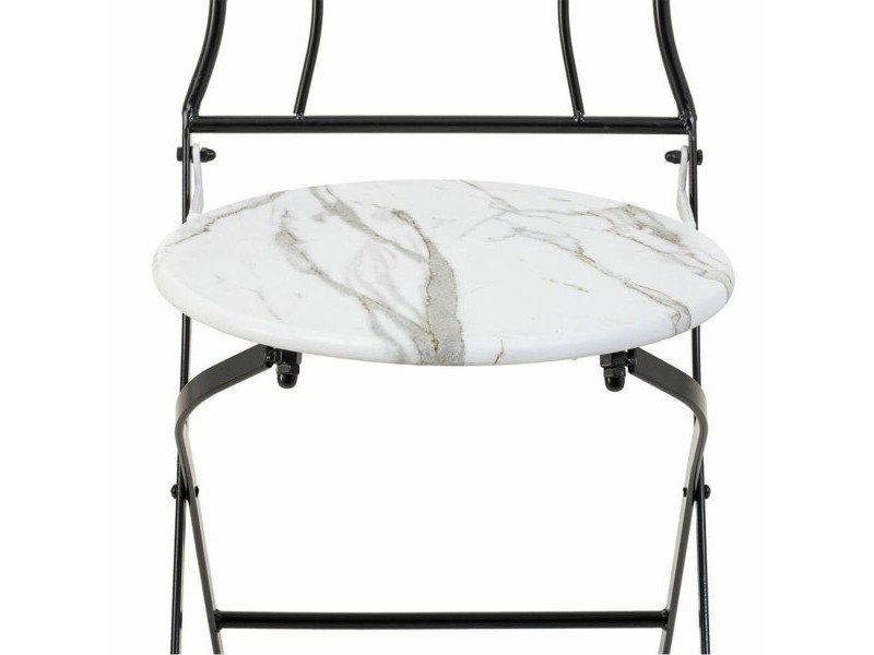 Комплект от маса с 2 стола Alexandra House Living Бял Черен 60 x 75 x 60 cm