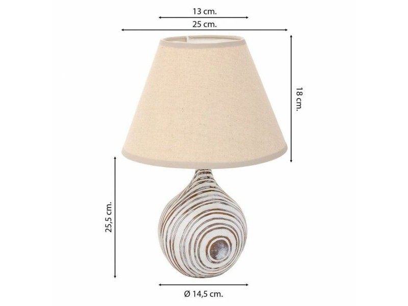 Настолна лампа Alexandra House Living Бял Полирезин 220-240 V 14 x 25 x 14 cm Настолна лампа Alexandra House Living Бял Полирезин 220-240 V 14 x 25 x 14 cm