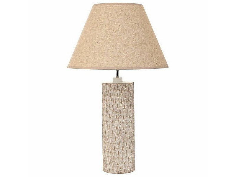 Настолна лампа Alexandra House Living Бежов Полирезин 220-240 V 14 x 51 x 14 cm