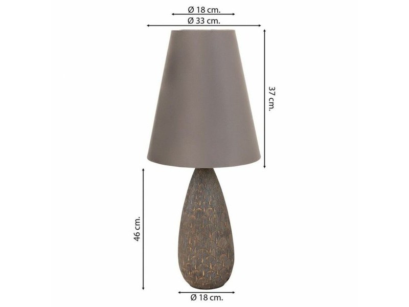 Настолна лампа Alexandra House Living Сребро Полирезин 220-240 V 18 x 46 x 18 cm