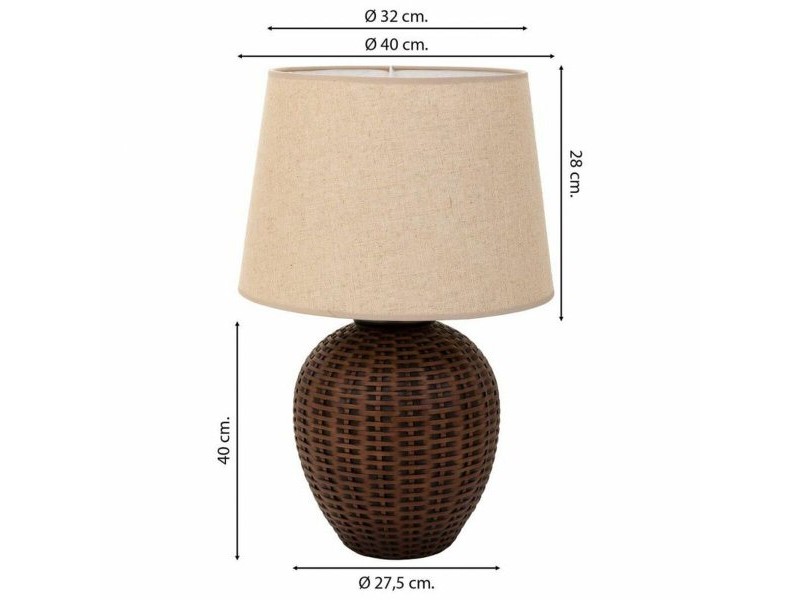 Настолна лампа Alexandra House Living Кафяв Полирезин 220-240 V 27 x 40 x 27 cm