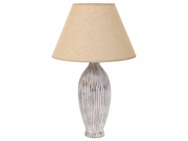 Настолна лампа Alexandra House Living Бял Полирезин 220-240 V 18 x 49 x 18 cm