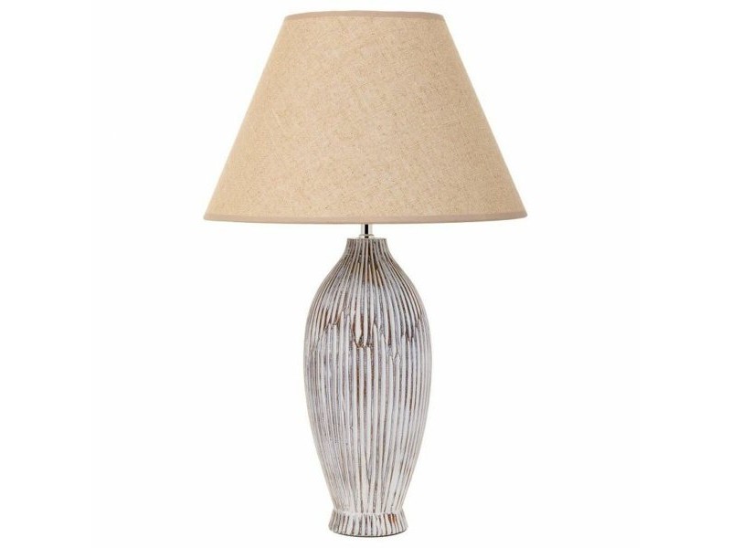 Настолна лампа Alexandra House Living Бял Полирезин 220-240 V 18 x 49 x 18 cm
