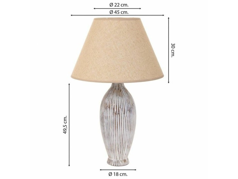 Настолна лампа Alexandra House Living Бял Полирезин 220-240 V 18 x 49 x 18 cm