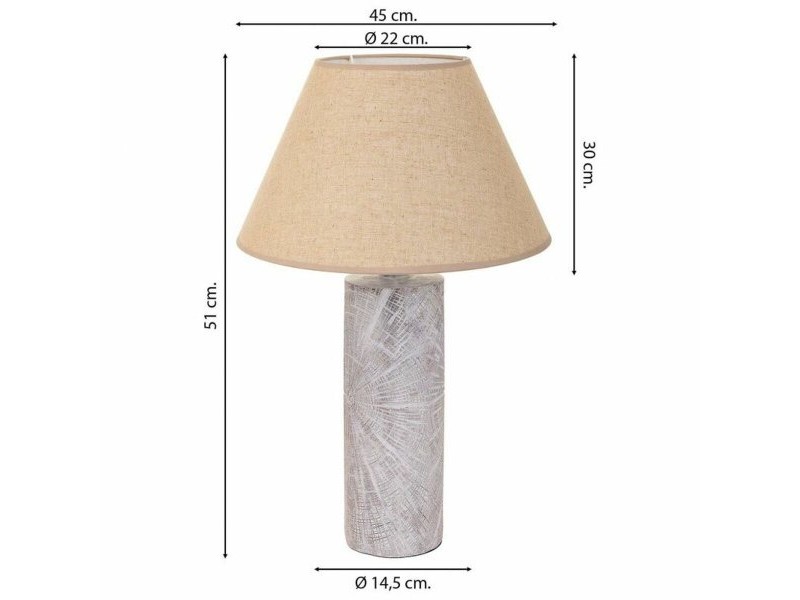 Настолна лампа Alexandra House Living Сребро Полирезин 220-240 V 14 x 51 x 14 cm