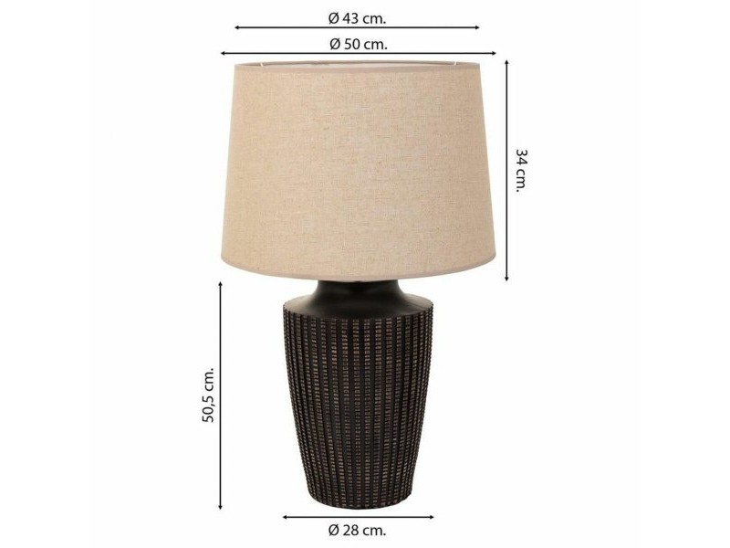 Настолна лампа Alexandra House Living Кафяв Полирезин 220-240 V 28 x 50 x 28 cm