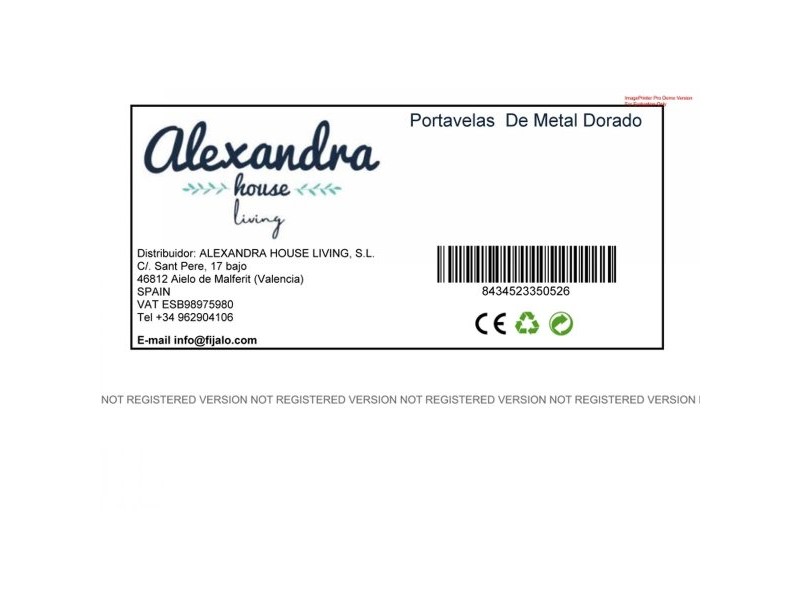 Поставка за свещ Alexandra House Living Злато Cтъкло Желязо 19 x 42 x 19 cm