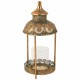 Поставка за свещ Alexandra House Living Злато Cтъкло Желязо 19 x 42 x 19 cm Поставка за свещ Alexandra House Living Злато Cтъкло Желязо 19 x 42 x 19 cm