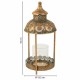 Поставка за свещ Alexandra House Living Злато Cтъкло Желязо 19 x 42 x 19 cm Поставка за свещ Alexandra House Living Злато Cтъкло Желязо 19 x 42 x 19 cm