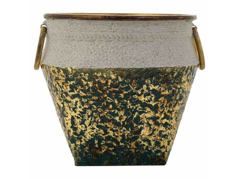 Саксия Alexandra House Living Злато Желязо 27 x 25 x 27 cm Саксия Alexandra House Living Злато Желязо 27 x 25 x 27 cm