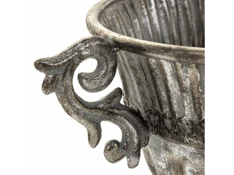 Саксия Alexandra House Living Сребрист Желязо 24 x 22 x 36 cm