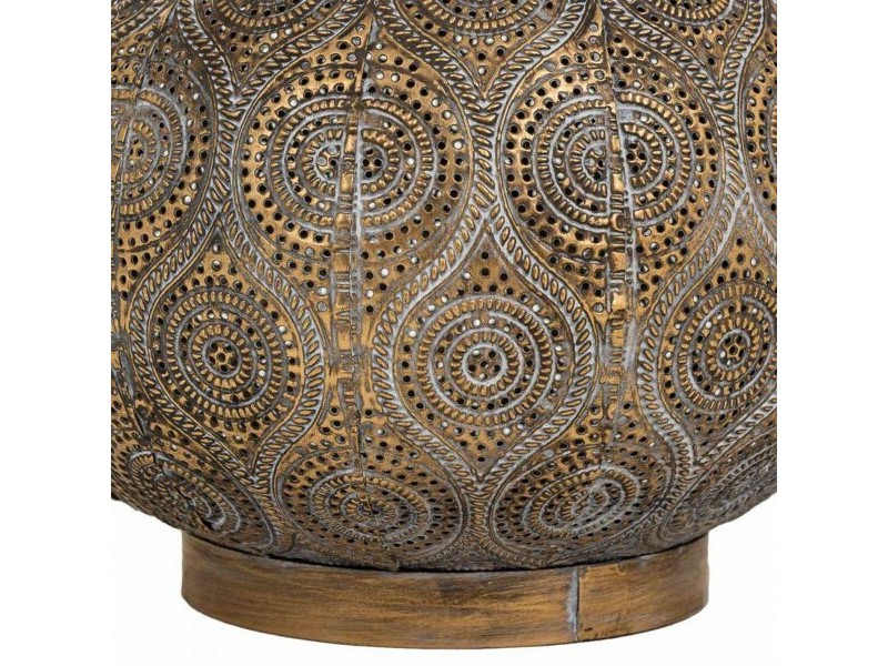 Поставка за свещ Alexandra House Living Злато Cтъкло Желязо 25 x 28 x 25 cm