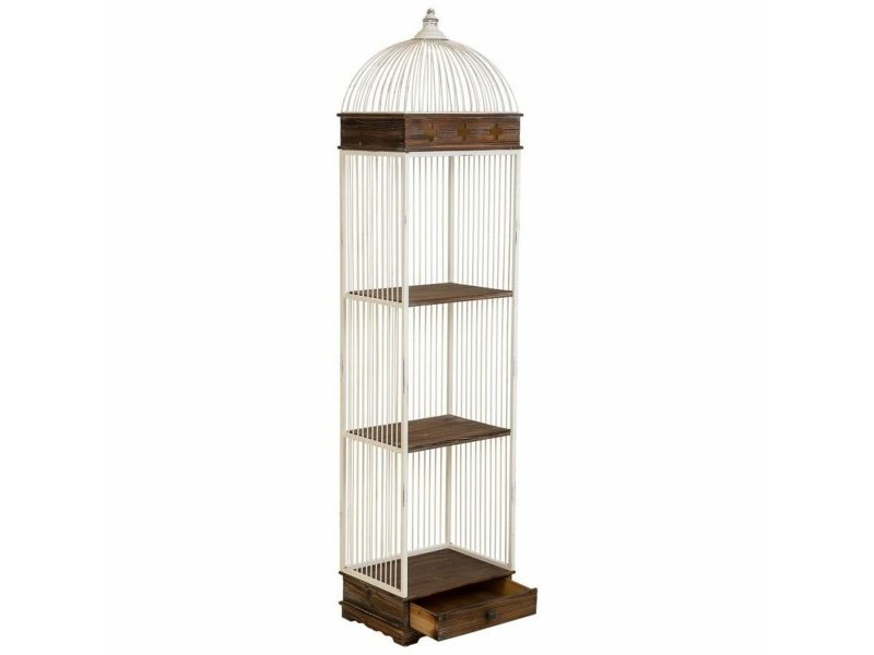 Лавица Alexandra House Living Бял Метал Дървен MDF 31 x 172 x 41 cm