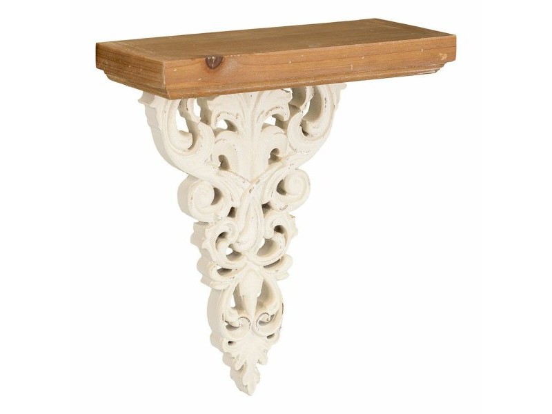 Рафтове Alexandra House Living Бял Cмърч Дървен MDF 37 x 15 x 30 cm