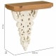 Рафтове Alexandra House Living Бял Cмърч Дървен MDF 37 x 15 x 30 cm