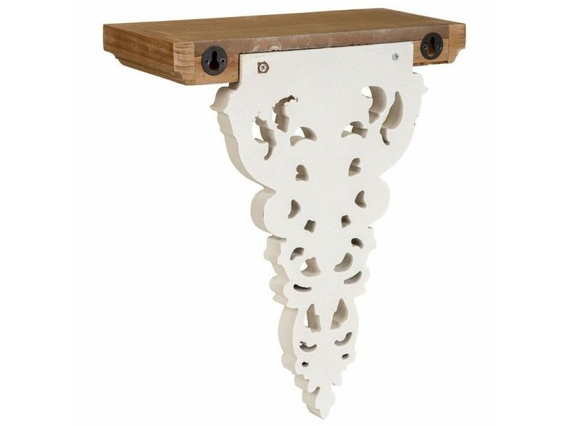 Рафтове Alexandra House Living Бял Cмърч Дървен MDF 37 x 15 x 30 cm