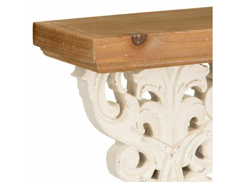 Рафтове Alexandra House Living Бял Cмърч Дървен MDF 37 x 15 x 30 cm