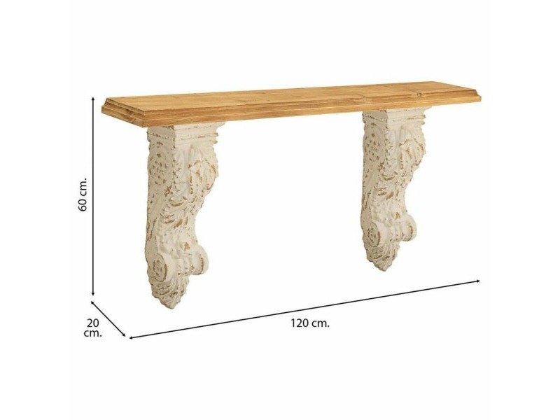 Рафтове Alexandra House Living Бял Ела Магнезиев оксид 20 x 60 x 120 cm