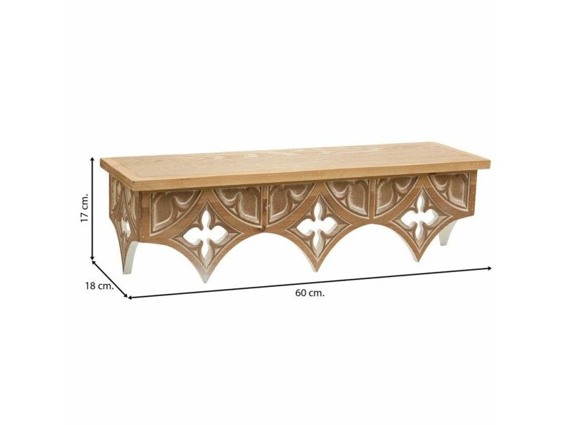 Рафтове Alexandra House Living Кафяв Cмърч Дървен MDF 18 x 17 x 60 cm