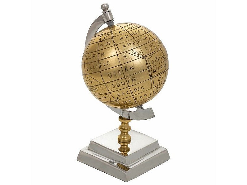 Глобус Alexandra House Living Алуминий 12 x 24 x 12 cm