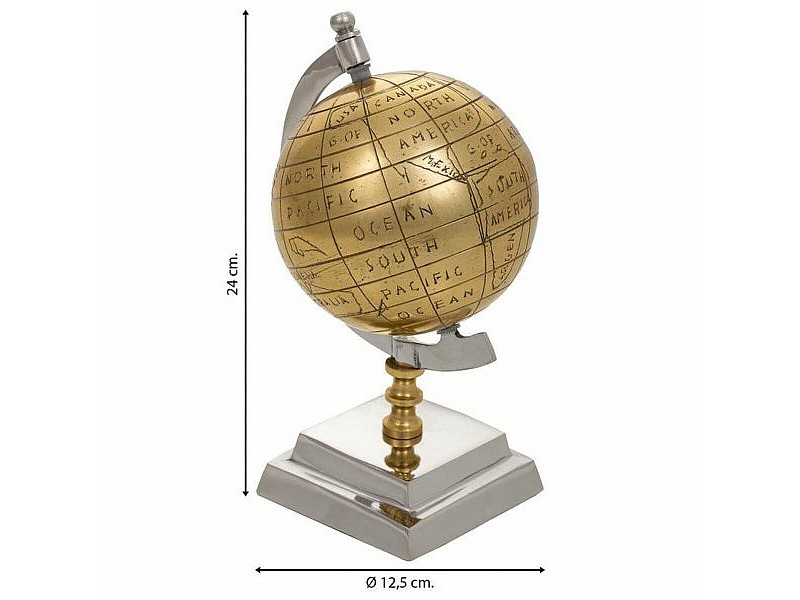 Глобус Alexandra House Living Алуминий 12 x 24 x 12 cm