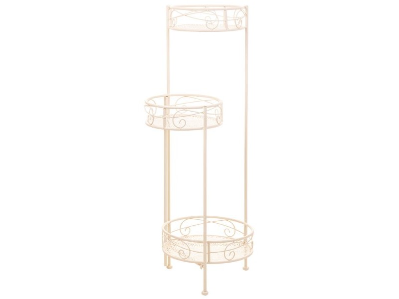 Поставка за Саксия Alexandra House Living Бял Метал Желязо 25 x 158 x 40 cm