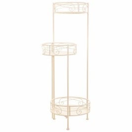 Поставка за Саксия Alexandra House Living Бял Метал Желязо 25 x 158 x 40 cm