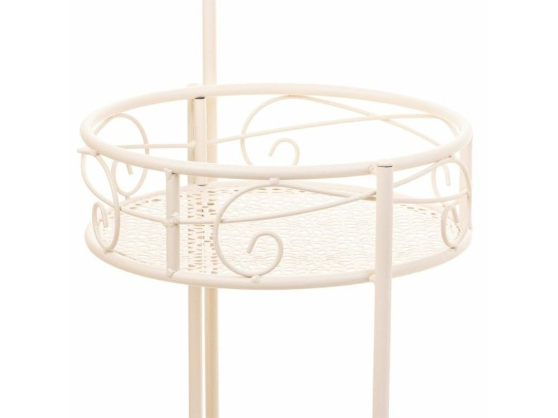 Поставка за Саксия Alexandra House Living Бял Метал Желязо 25 x 158 x 40 cm
